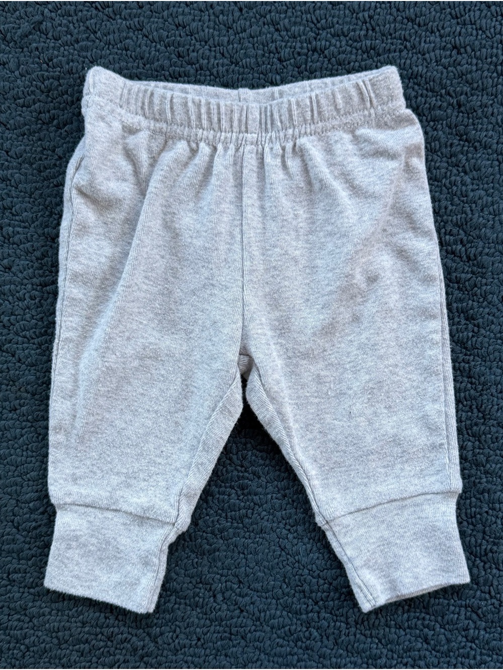 Carter's Heather Light Gray Baby Joggers - Elastic Waist - Picture 1 of 5